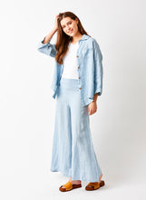 Load image into Gallery viewer, Suzy D Seraphina linen wide leg trouser Cloud Blue - CW CW 
