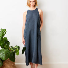 Load image into Gallery viewer, SUZY D Seren long line linen dress Anthracite - CW CW 
