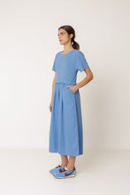 Load image into Gallery viewer, Indi &amp; Cold Combination midi dress British Blue - CW CW 
