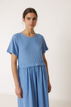 Load image into Gallery viewer, Indi &amp; Cold Combination midi dress British Blue - CW CW 
