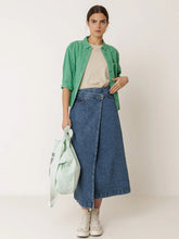 Load image into Gallery viewer, Indi &amp; Cold Combination loose fit shirt Green - CW CW 
