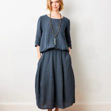 Load image into Gallery viewer, SUZY D Solene linen bubble skirt Anthracite - CW CW 
