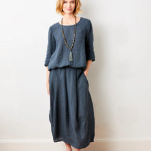 Load image into Gallery viewer, SUZY D Solene linen bubble skirt Anthracite - CW CW 

