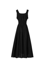 Load image into Gallery viewer, FRNCH Sanne smocked detail dress Noir
