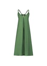 Load image into Gallery viewer, FRNCH Lauria matt satin textured bow back dress Vert
