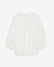 Load image into Gallery viewer, Grace &amp; Mila Vanille jacquard self stripe blouse Ivory - CW CW 
