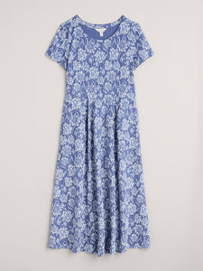 Seasalt Veronica jersey dress Agapanthus Lino Lupin