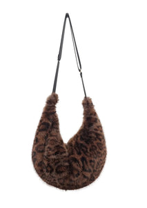 Nooki Slouch faux fur bag Chocolate Leopard