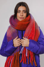 Load image into Gallery viewer, Rino &amp; Pelle Sianna cosy scarf Red Orchid Check
