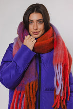 Load image into Gallery viewer, Rino &amp; Pelle Sianna cosy scarf Red Orchid Check
