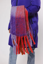 Load image into Gallery viewer, Rino &amp; Pelle Sianna cosy scarf Red Orchid Check
