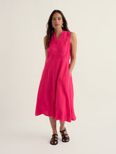 Load image into Gallery viewer, Seasalt Carved wood linen dress Bright Radish
