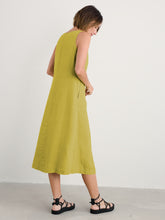 Load image into Gallery viewer, Seasalt Sleeveless grass wave linen dress Lime
