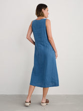Load image into Gallery viewer, Seasalt sleeveless grass wave linen dress Sailor

