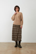Load image into Gallery viewer, Orfeo Whitney ckecked fringed skirt Autumn Tones
