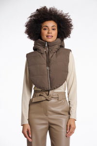 Rino & Pelle Tabita hooded collar Dark Toffee