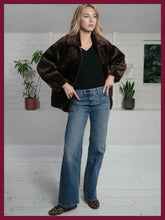 Load image into Gallery viewer, Nooki Tara reversible faux fur jacket Chocolate Leopard
