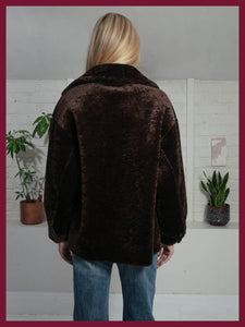 Nooki Tara reversible faux fur jacket Chocolate Leopard