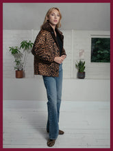 Load image into Gallery viewer, Nooki Tara reversible faux fur jacket Chocolate Leopard
