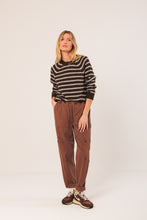 Load image into Gallery viewer, Indi &amp; Cold Striped jumper Chocolate Pale Blue
