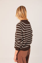 Load image into Gallery viewer, Indi &amp; Cold Striped jumper Chocolate Pale Blue
