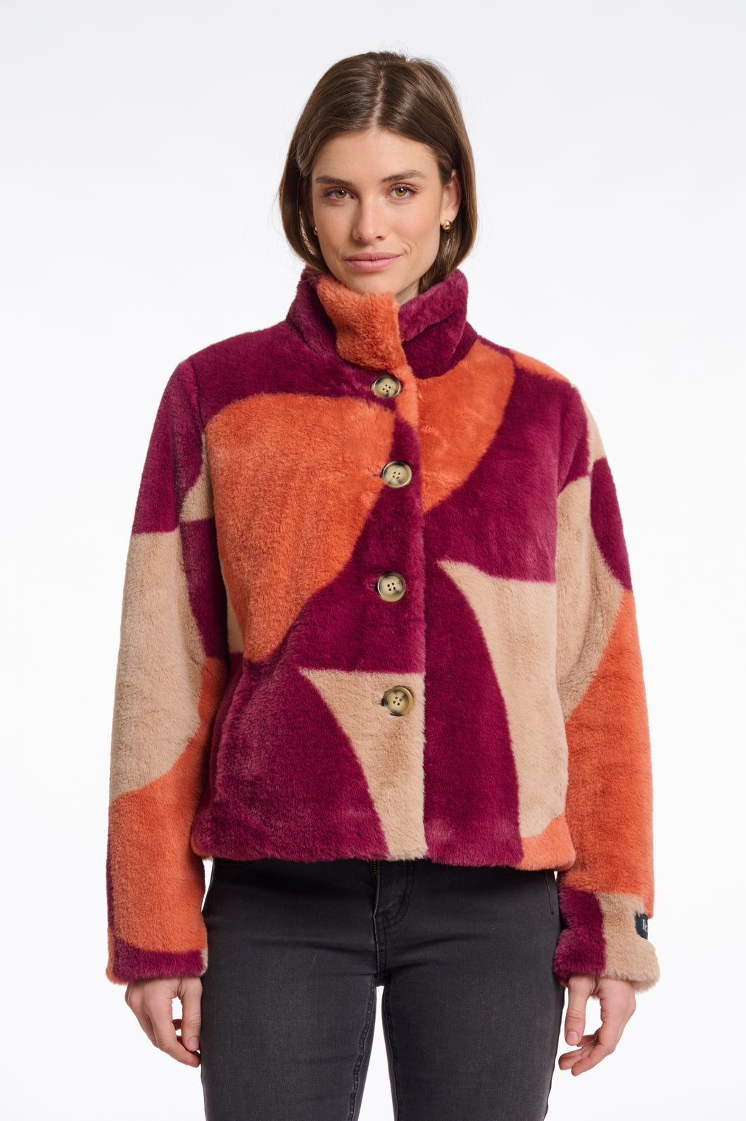 Rino & Pelle Vie faux fur jacket Colour Block