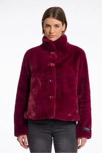 Rino & Pelle Vie Faux fur jacket Winter Plum
