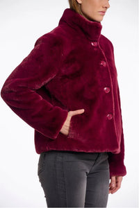 Rino & Pelle Vie Faux fur jacket Winter Plum