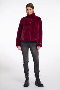 Rino & Pelle Vie Faux fur jacket Winter Plum