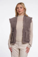 Load image into Gallery viewer, Rino &amp; Pelle Vita fringe detail waistcoat Taupe
