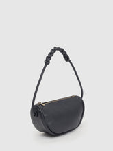 Load image into Gallery viewer, Nice Things Eco leather plaited strap gondola bag Navy
