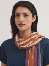 Load image into Gallery viewer, Nice Things Broken stripe long scarf Light Rust - CW CW 
