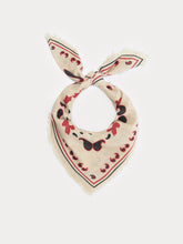 Load image into Gallery viewer, Nice Things Terrier print square neckerchief Ivory Multi
