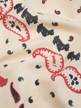 Load image into Gallery viewer, Nice Things Terrier print square neckerchief Ivory Multi
