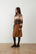 Load image into Gallery viewer, Orfeo Alistair zip front nordic jacquard cardigan Chocolate Rose
