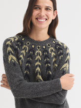 Load image into Gallery viewer, Nice Things Trellis fretwork jumper Mid Grey
