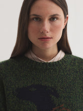 Load image into Gallery viewer, Nice Things 'Dog' wool sweater Heathered Khaki Green
