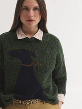 Load image into Gallery viewer, Nice Things 'Dog' wool sweater Heathered Khaki Green
