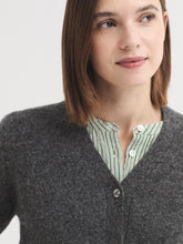 Load image into Gallery viewer, Nice Things Intarsia bird cardigan Mid Grey
