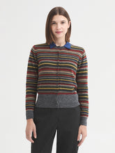 Load image into Gallery viewer, Nice Things Multi stripe knit cardigan Grey Multi
