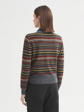 Load image into Gallery viewer, Nice Things Multi stripe knit cardigan Grey Multi
