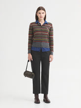 Load image into Gallery viewer, Nice Things Multi stripe knit cardigan Grey Multi
