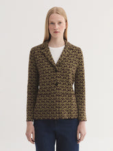 Load image into Gallery viewer, Nice Things Floral tricot jacquard blazer Chestnut Lime
