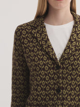 Load image into Gallery viewer, Nice Things Floral tricot jacquard blazer Chestnut Lime
