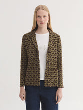 Load image into Gallery viewer, Nice Things Floral tricot jacquard blazer Chestnut Lime
