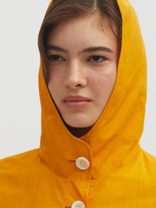 Nice things Waterproof hooded trench coat Dark Yellow