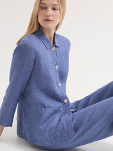 Load image into Gallery viewer, Nice Things Chambray lightweight linen jacket Indigo - CW CW 
