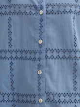 Load image into Gallery viewer, Nice Things Swiss embroidered blouse Intense Blue - CW CW 

