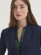 Load image into Gallery viewer, Nice Things Tailored linen coat Indigo Blue - CW CW 
