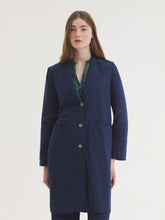 Load image into Gallery viewer, Nice Things Tailored linen coat Indigo Blue - CW CW 
